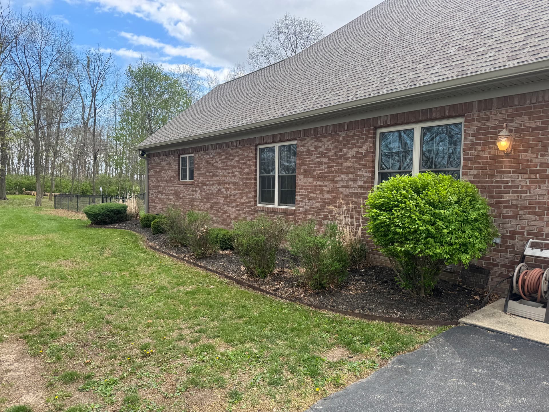 Gallery photos for Full Yard Cleanup With Fresh Mulch and Paver Repairs: Image #2